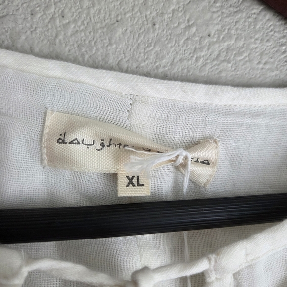 Daughters of India Kyra Midi Dress in White Gauze size XL NWT - Picture 9 of 12